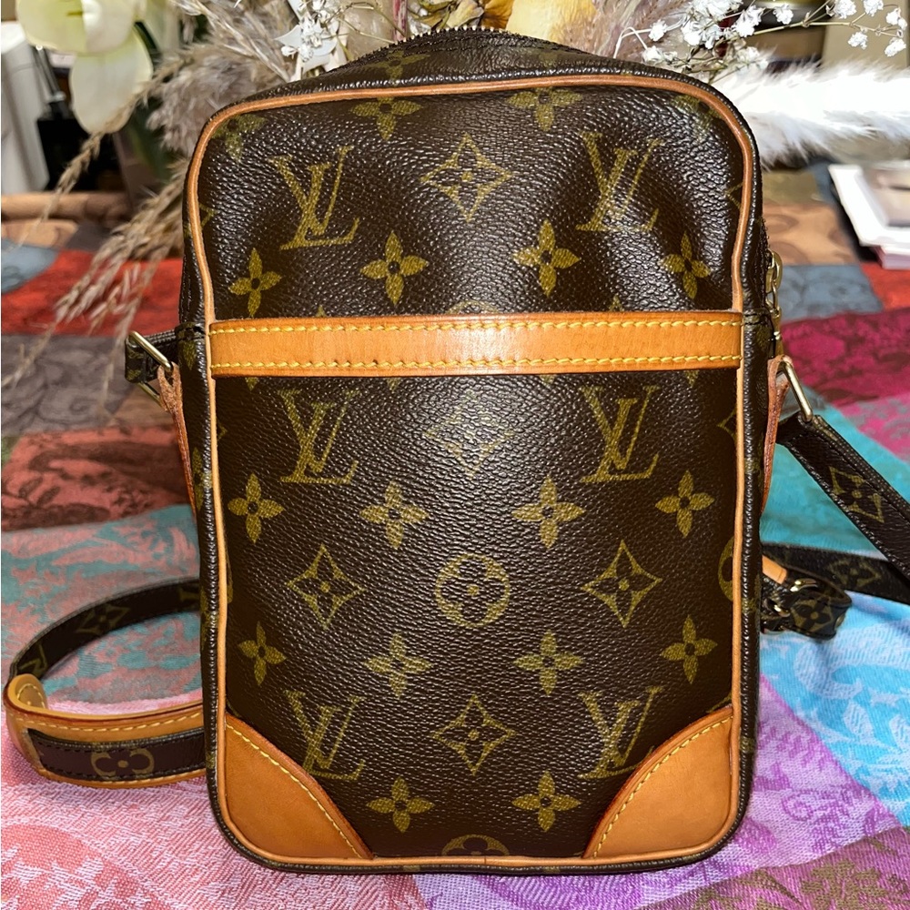 Louis Vuitton Brown and Gold Crossbody Bag